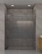 AquaLine III Series - Frameless Sliding Shower Door Hardware Track Kit, Polished US32/629 Finish, 304 Grade Stainless Steel Alloy - mockup on glass door