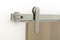 Torch - WF Series / Brushed Satin Stainless Steel Finish mockup on wood door