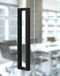 1.5" x 1" Rectangular Pull Handle - Back-to-Back (Matte Black Powder Coated Stainless Steel Finish)