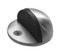 Half Dome Floor Mount Door Stop, Brushed Satin Stainless Steel