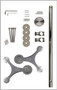 Eiffel - WF Series, Sliding Barn Door Hardware Kit, Polished US32/629 Finish, 304 Grade Stainless Steel Alloy