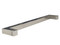 One Sided 1" x 1" Square Pull Handle with Decorative Thru-Bolt End Cap, Polished US32/629 Finish, 304 Grade Stainless Steel Alloy