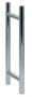 12" Ladder Style Back-to-Back Pull Handle,  3/4" diameter (Polished Stainless Steel Finish)