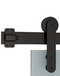 Torch - GF Series, Flat Track Barn Door Hardware Kit, Matte Black Powder Coated Finish, 304 Grade Stainless Steel Alloy