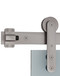 Torch - GF Series, Flat Track Barn Door Hardware Kit, Brushed Satin US32D/630 Finish, 304 Grade Stainless Steel Alloy