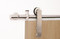 Placid - WF Series / Brushed Satin Stainless Steel Finish mockup on door