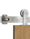 Paragon - WT Series, Flat Track Barn Door Hardware Kit, Polished US32/629 Finish, 304 Grade Stainless Steel Alloy