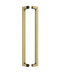 Product Image 1" x 1" Square  Pull Handle - Back-to-Back (Satin Brass Stainless Steel Finish)