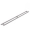 84 inch Ladder Pull Handle with 3-hole mounting - Back-to-Back (Brushed Satin Stainless Steel Finish) mockup on door