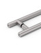 84 inch Ladder Pull Handle with 3-hole mounting - Back-to-Back (Brushed Satin Stainless Steel Finish) mockup on door
