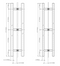 Installation Instruction 84 inch Ladder Pull Handle with 3-hole mounting - Back-to-Back (Matte Black Powder Coated Stainless Steel Finish)
