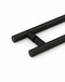84 inch Ladder Pull Handle with 3-hole mounting - Back-to-Back (Matte Black Powder Coated Stainless Steel Finish)