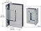 Polished Chrome Wall Mount Full Back Plate Glass Door Hinge