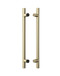 Pro-Line Series: Ladder Pull Handle - Back-to-Back, Satin Brass Finish, 304 Grade Stainless Steel Alloy