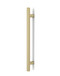 Pro-Line Series: Ladder Pull Handle - Back-to-Back, Satin Brass Finish, 304 Grade Stainless Steel Alloy