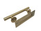 Barn Door Pull and Flush Tubular Door Handle Set (Satin Brass Stainless Steel Finish)