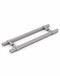 Pro-Line Collar Mounted Series: Ladder Pull Handle - Back-to-Back, Brushed Satin US32D/630 Finish, 304 Grade Stainless Steel Alloy