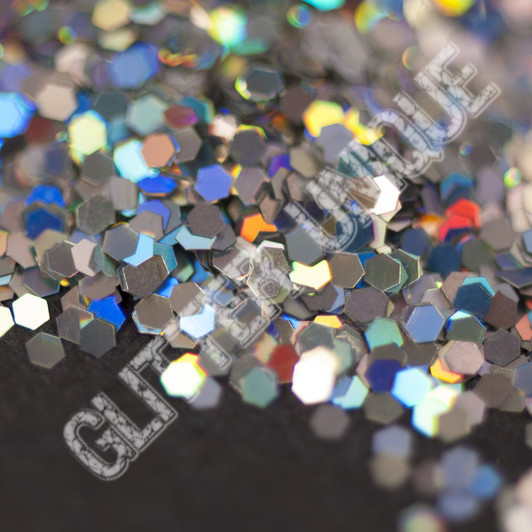 Silver Holo Hex .062