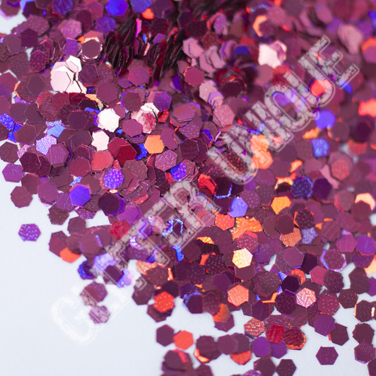 Bright Pink Holo Hex .040