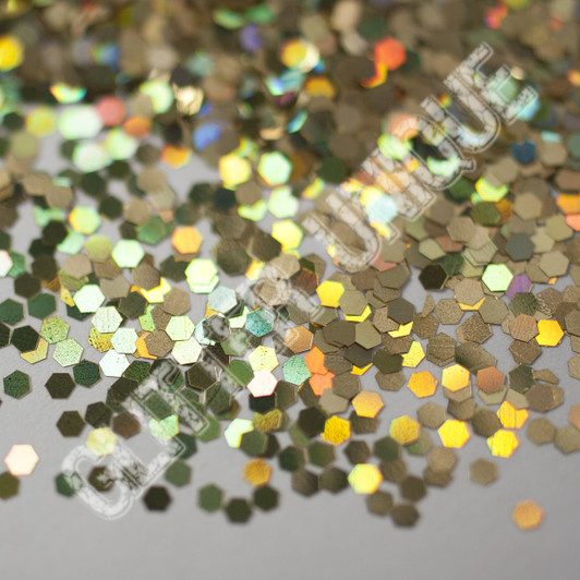 Gold Holo Hex .062