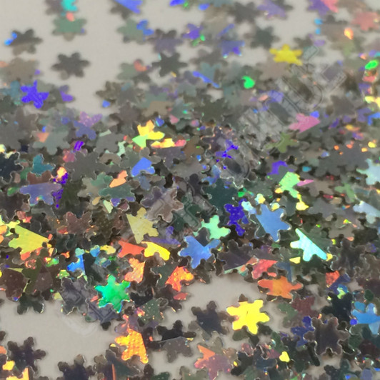 Silver Holo Snowflakes