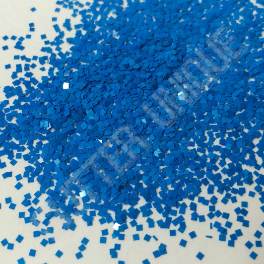 Matte Neon Blue Square .035