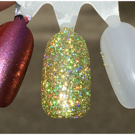 Lime-Gold Galaxy Holo