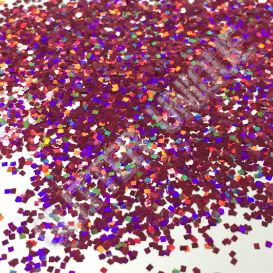 Bright Pink Holo Square .035