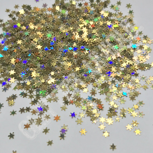 Gold Holo Snowflakes - MINI