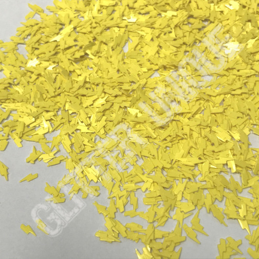 Matte Banana Yellow Lightning Bolts