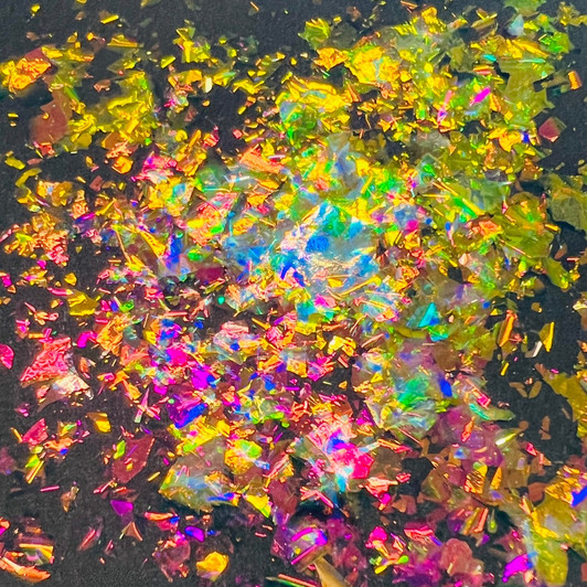 Gold/Lime/Pink Color Shifting Flakes