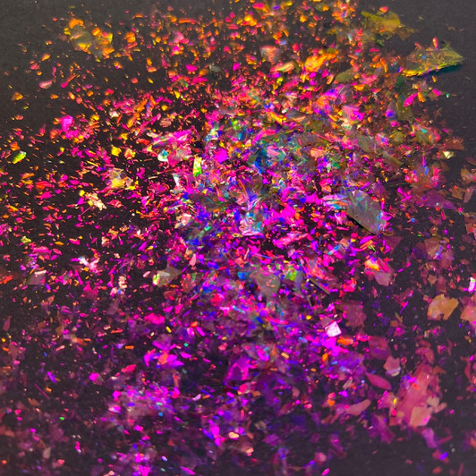 Fuchsia/Gold/Orange/Lime Color Shifting Flakes