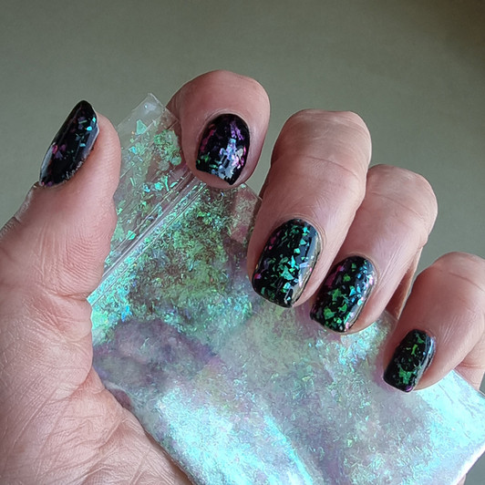 Sky/Green/Purple/Fuchsia Color Shifting Flakes