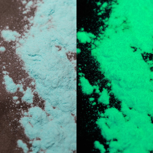 Glow in the Dark Pigment - Aqua Glows Green