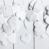  White Heart Shaped Plantable Confetti