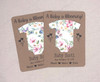 Printed Baby Bodysuit Personalized Seed Paper Favor Cards