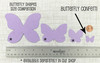 Butterfly Shaped Plantable Seed Paper Confetti - 240 Pack, Available in 30 Colors