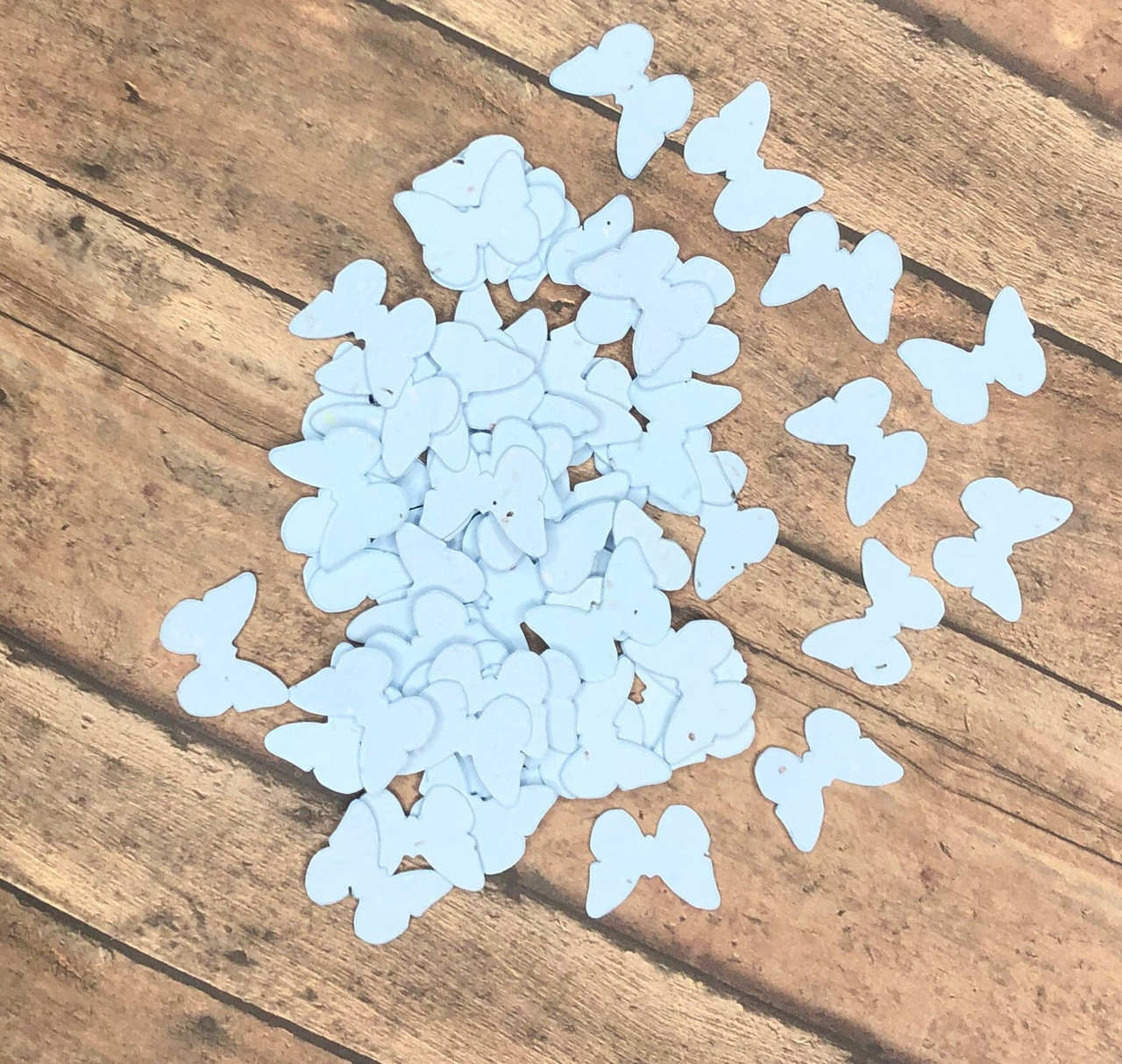 Blue Butterfly Shaped Plantable Seed Paper Confetti, Wildflower Seed,  Recycled Paper - 240 Pack