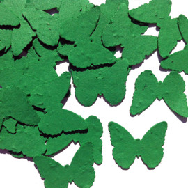 Emerald Green Butterfly Shaped Plantable Seed Paper Confetti - 240 Pack