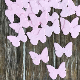 Pink Butterfly Shaped Plantable Seed Paper Confetti - 240 Pack