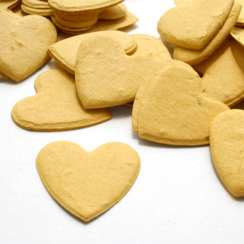 Heart Shaped Plantable Confetti - Mustard Yellow