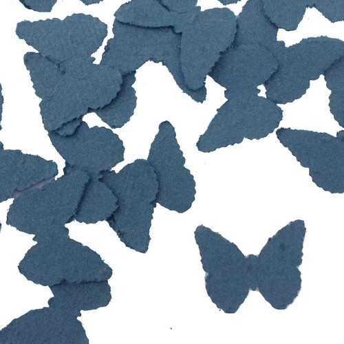 French Blue Butterfly Shaped Plantable Seed Paper Confetti - 240 Pack