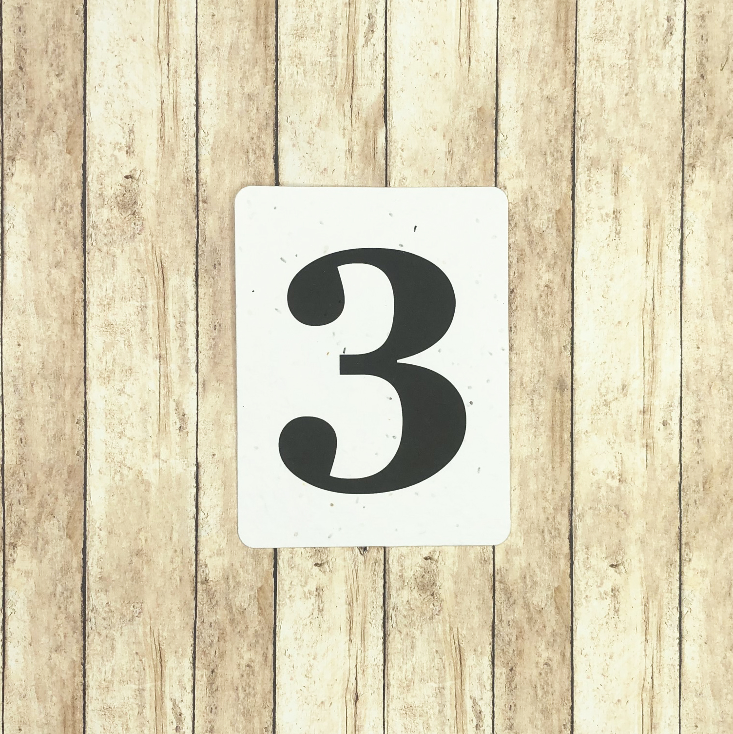 Table Number Cards, Rounded Corner - Recycled Plantable Wildflower ...