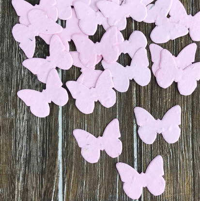 Blue Butterfly Shaped Plantable Seed Paper Confetti, Wildflower Seed,  Recycled Paper - 240 Pack