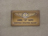 NAVAL AVIATION OBSERVER Nametag , 2 Lines of Text CLASSIC EMBOSSED