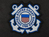 USCG Contoured Emblem , Black leather