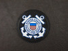 US Coast Guard Emblem patch Blk, 4" Round Classic Embossed, Officially Licensed