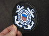 US Coast Guard Emblem patch Blk, 4" Round Classic Embossed, Officially Licensed