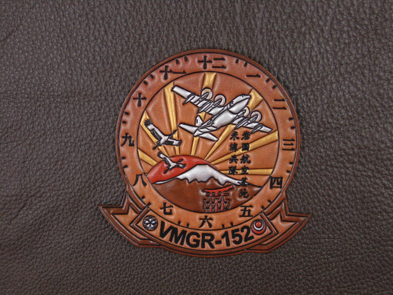  VMGR-152 SUMOS CRANE Classic embossed leather 