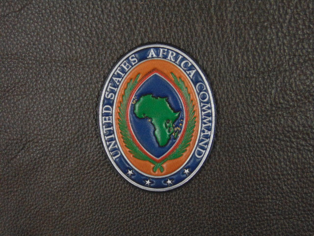  US AFRICA COMMAND Classic Embossed leather 